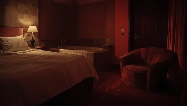 Illustration générée, pas une photo — Love room Chez MV - L’Interdit – Luxe, Glamour et Sensualité à La Ferté-Gaucher