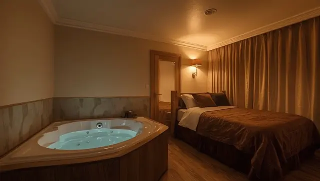 Illustration générée, pas une photo — Love room L'espaco - Gîte avec Spa en Ardèche à Saint-Jeure-d'Ay