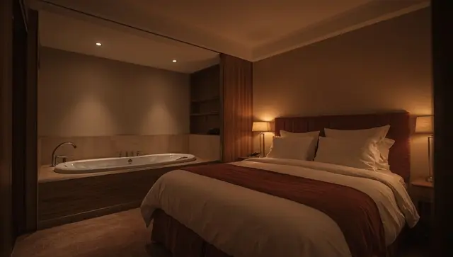 Illustration générée, pas une photo — Love room L'OASINA Spa Privé - Évasion dans le Désert et Bien-Être à Bourg-en-Bresse