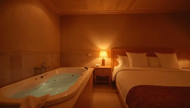 Illustration générée, pas une photo — Love room L'Orient-Express - Jacuzzi SPA - Le Havre à Le Havre