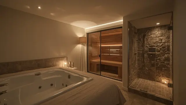 Illustration générée, pas une photo — Love room La Bombonière & Spa à Roquebrune-Cap-Martin