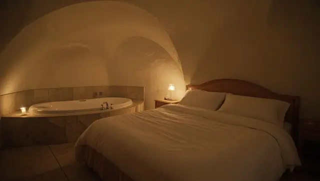 Illustration générée, pas une photo — Love room La Suite Nayara — Hébergement de Luxe et Bien-être à Saint-Germain-sur-Morin