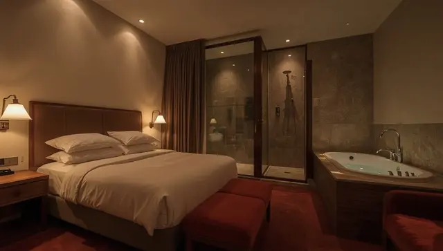Illustration générée, pas une photo — Love room Le 50 suite and spa - La king à Bordeaux