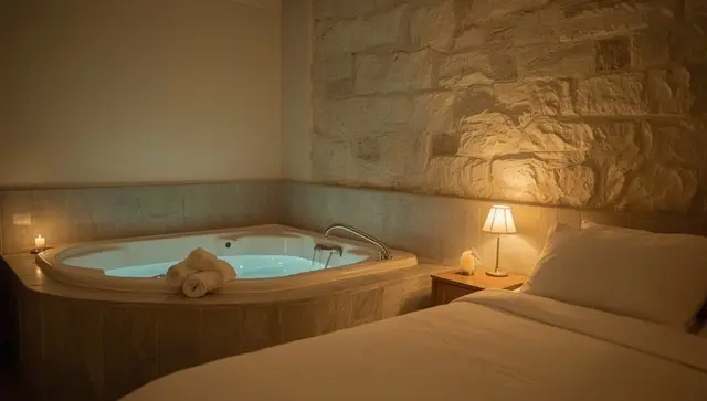 Illustration générée, pas une photo — Love room Les Spas de la Mer, Appart&Spa Aloha, 100m de la plage, Plein cœur du Grau à Le Grau-du-Roi