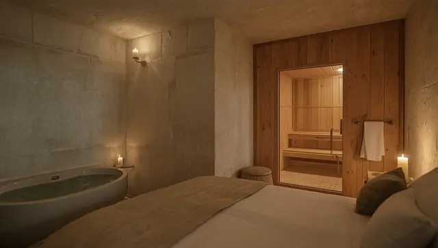 Illustration générée, pas une photo — Love room Loft privatif avec jacuzzi et sauna à Saint-Dizier