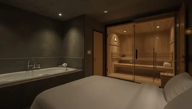 Illustration générée, pas une photo — Love room Lov'nid spa & sauna à Domme