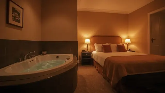 Illustration générée, pas une photo — Love room Ô Cœur de Troyes - Bulles & Spa 4 étoiles à Troyes