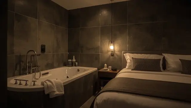 Illustration générée, pas une photo — Love room Ô Jacuzzi du Mazet à Murles
