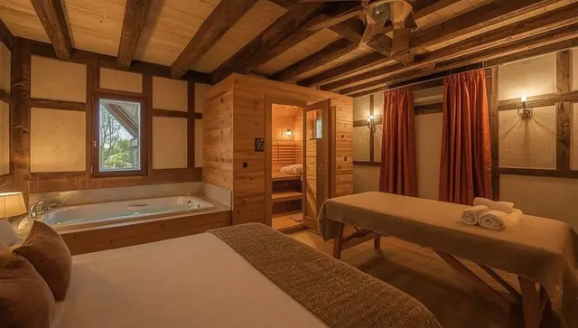 Illustration générée, pas une photo — Love room Résidences les Colombages d'Alsace à Drusenheim