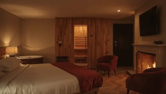 Illustration générée, pas une photo — Love room Suites & Spa du Luberon - Suite l’Amoureuse à Puget